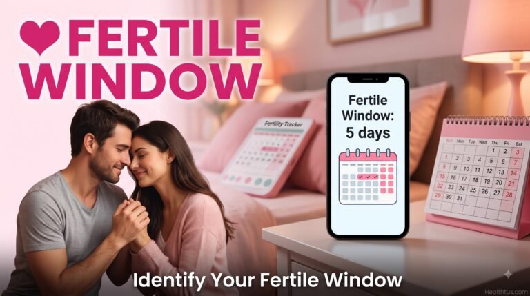 Fertile window calculator tool showing fertile days highlighted